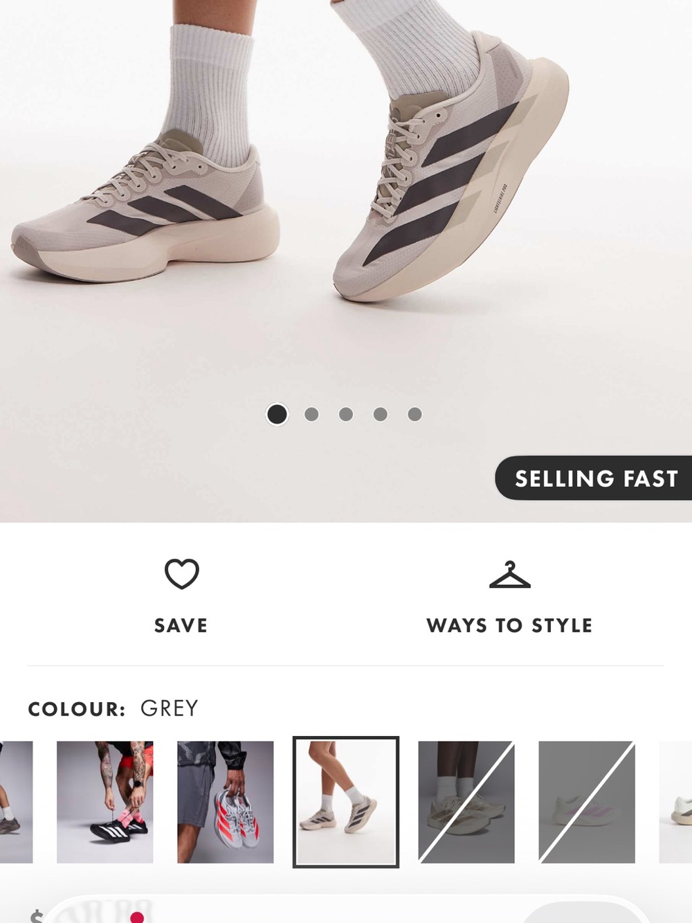 adidas Women's Grey and Black Athletic Sneakers